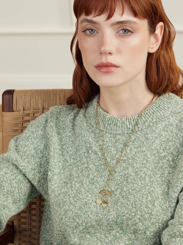 Cherry 14-karat gold necklace