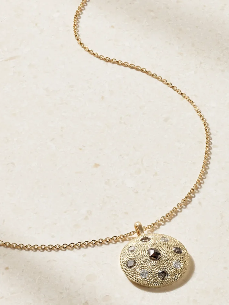 Talisman Medal 18-karat gold diamond necklace