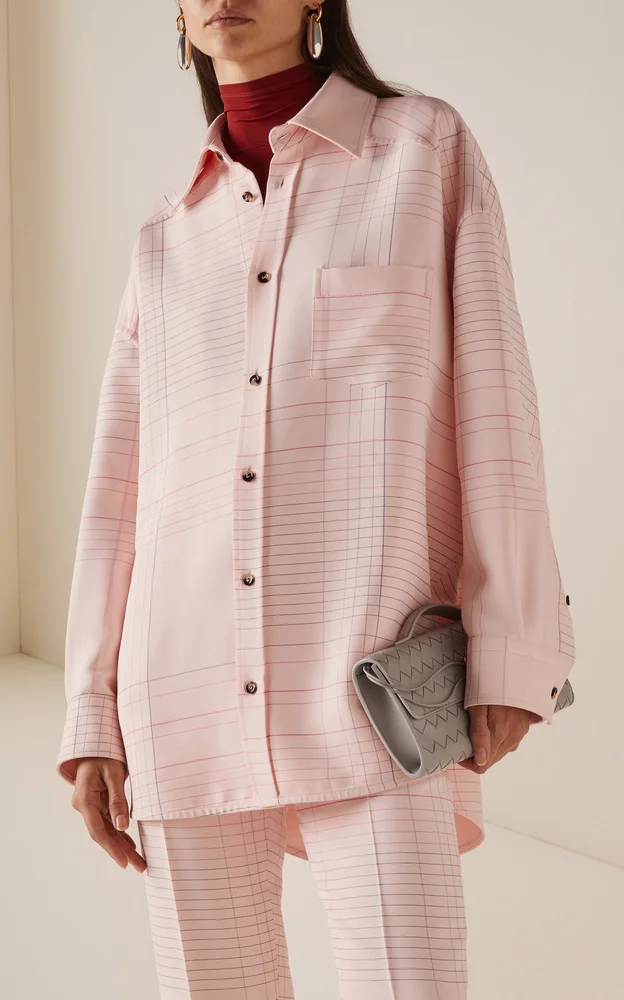 Striped Stretch-Crepe Shirt