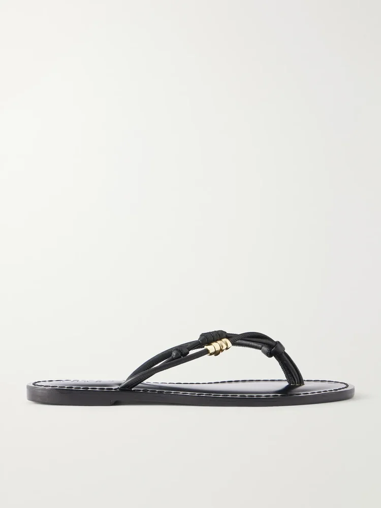 The Kiwayu embellished leather sandals