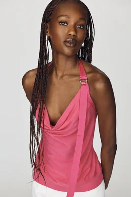 Cowl-Neck Halter Top
