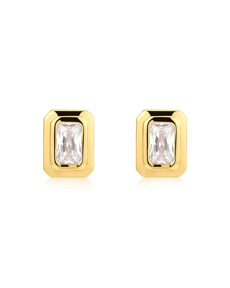 The Emerald Bezel Studs