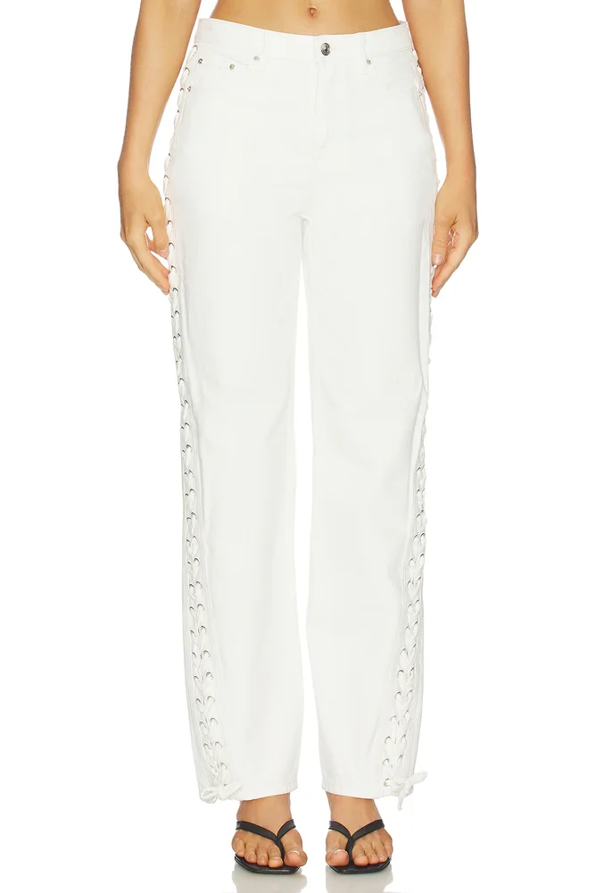 Loose Fit Laced Jeans