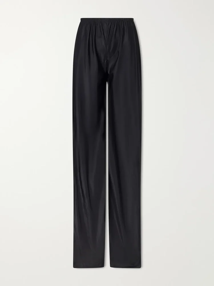 Gala silk wide-leg pants
