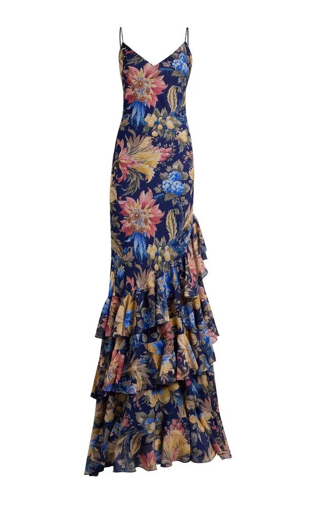 Floral Ruffled Maxi Dress