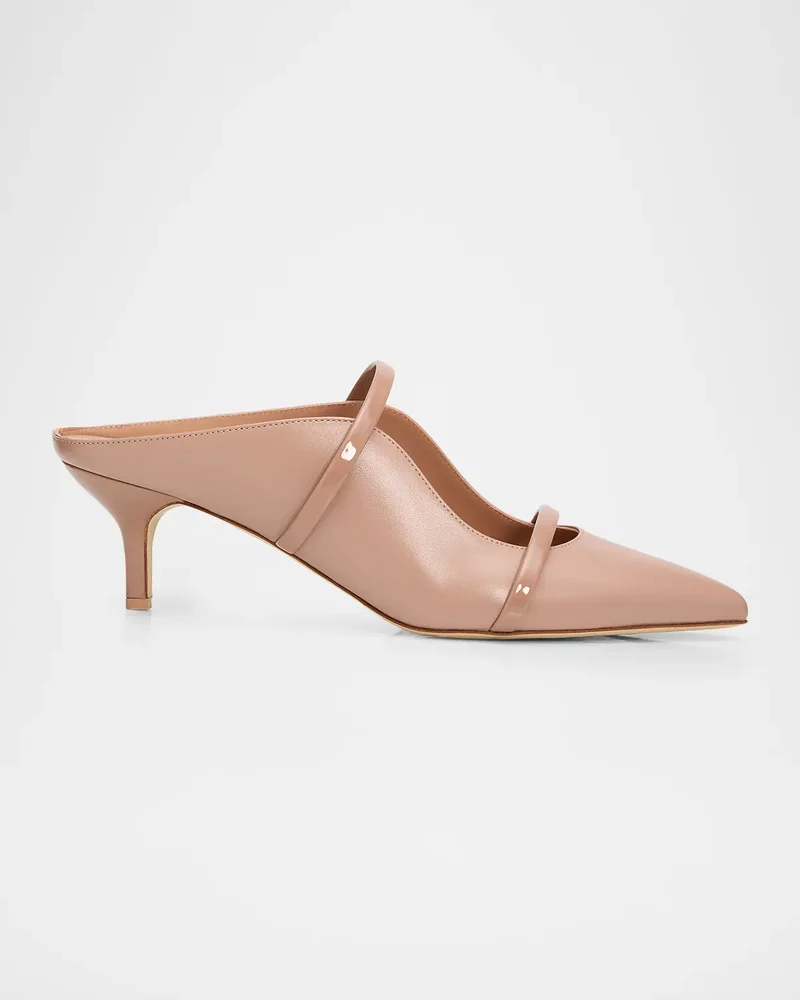 45mm Maureen Leather Mule Pumps