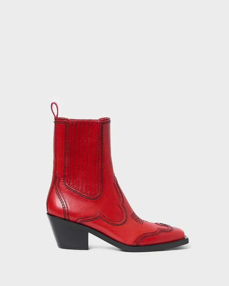 Agnes Western Boot in Red
