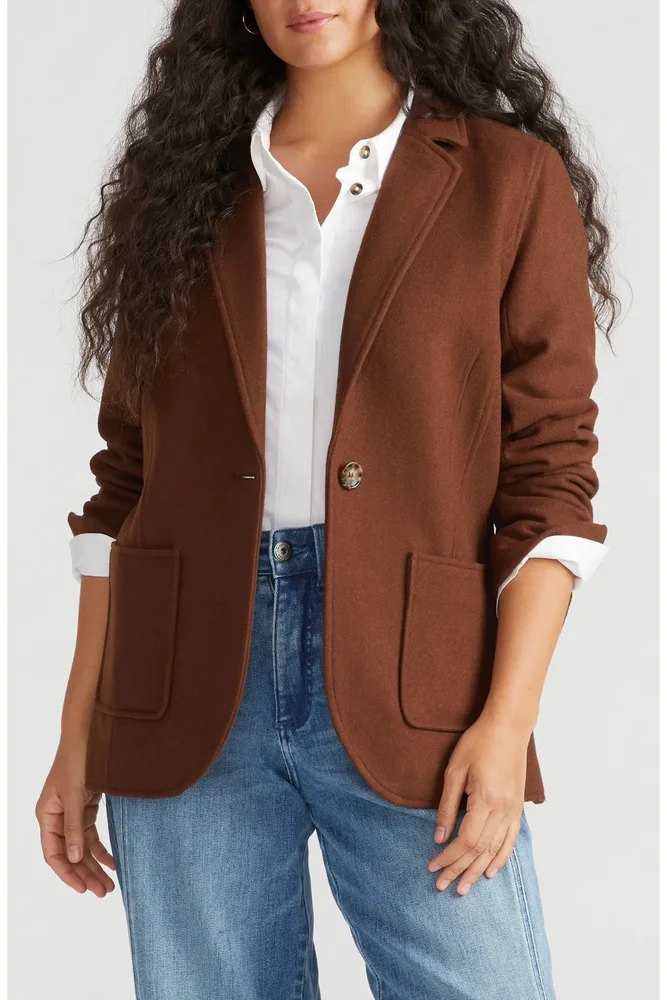 Kidjo Wool-Blend Jacket (Custom Brown)