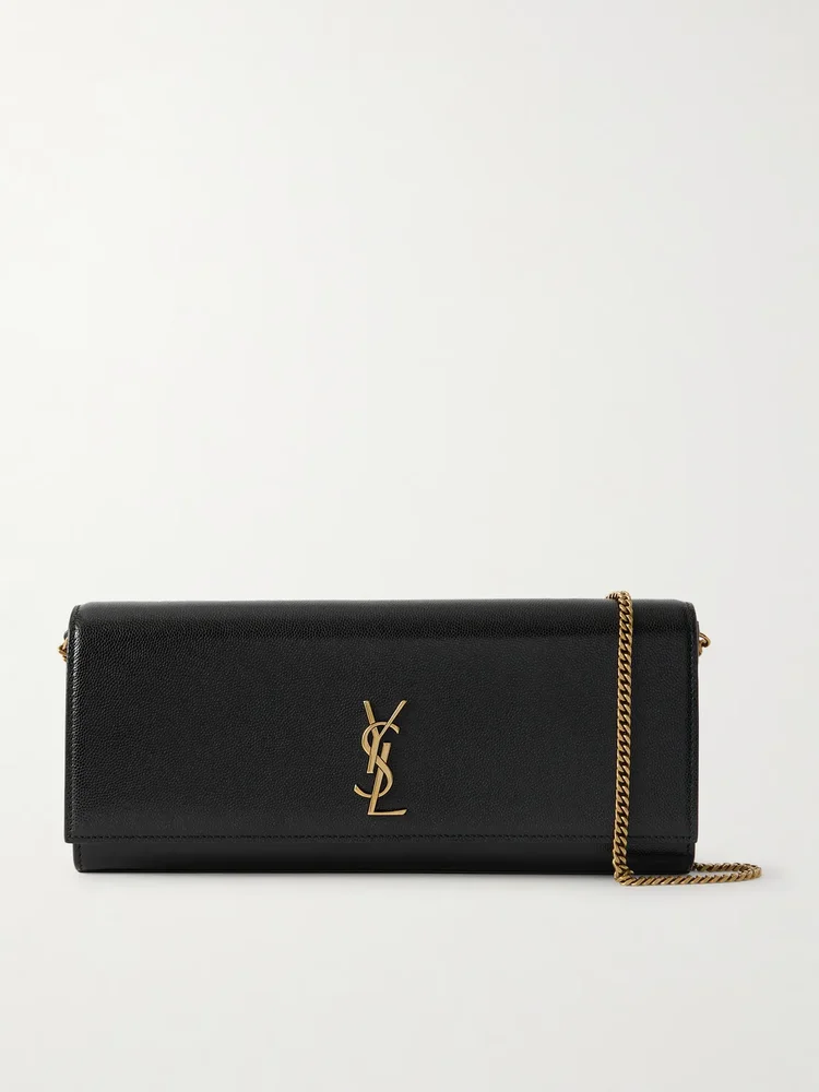Kate embossed-leather clutch