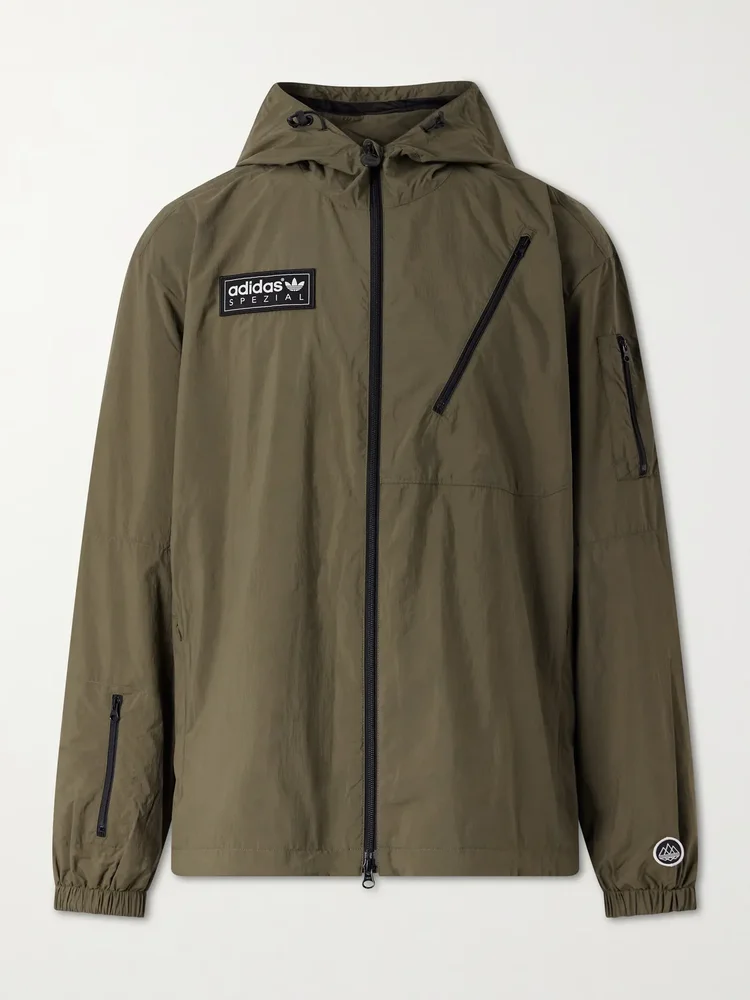 Buckstead Spzl Logo-Appliquéd Recycled-Shell Hooded Jacket
