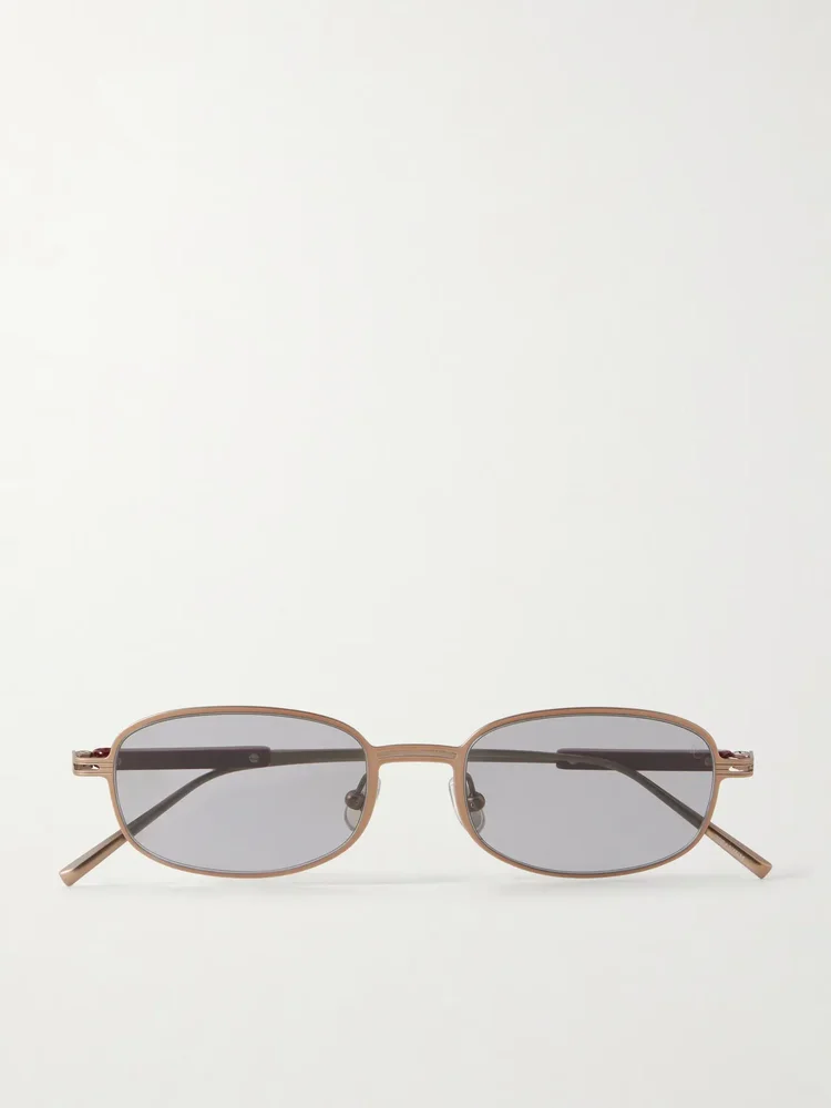 Square-frame titanium sunglasses