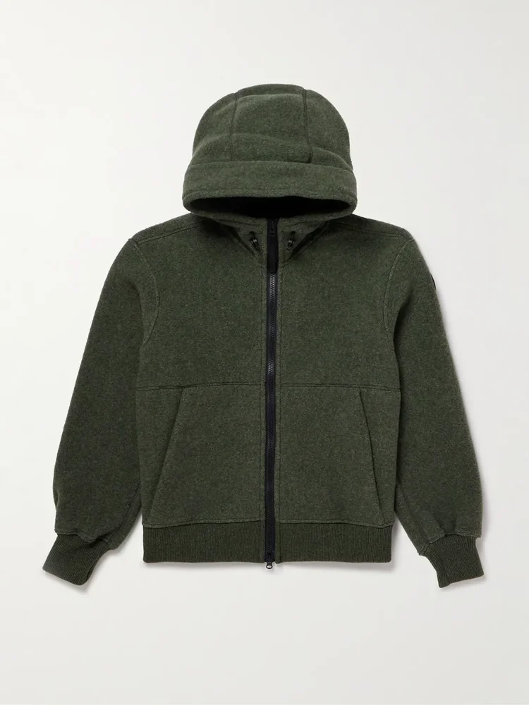 Chilliwack Wool-Blend Fleece Hooded Bomber Jacket