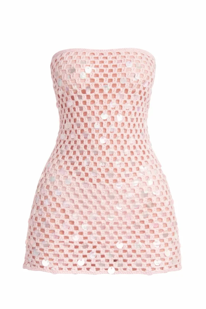 Peppermayo - Montana Sequin Crochet Mini Dress - L/XL