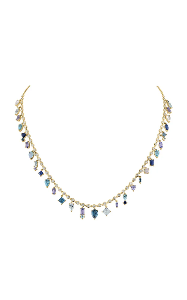 14K Yellow Gold Multi-Stone Necklace
