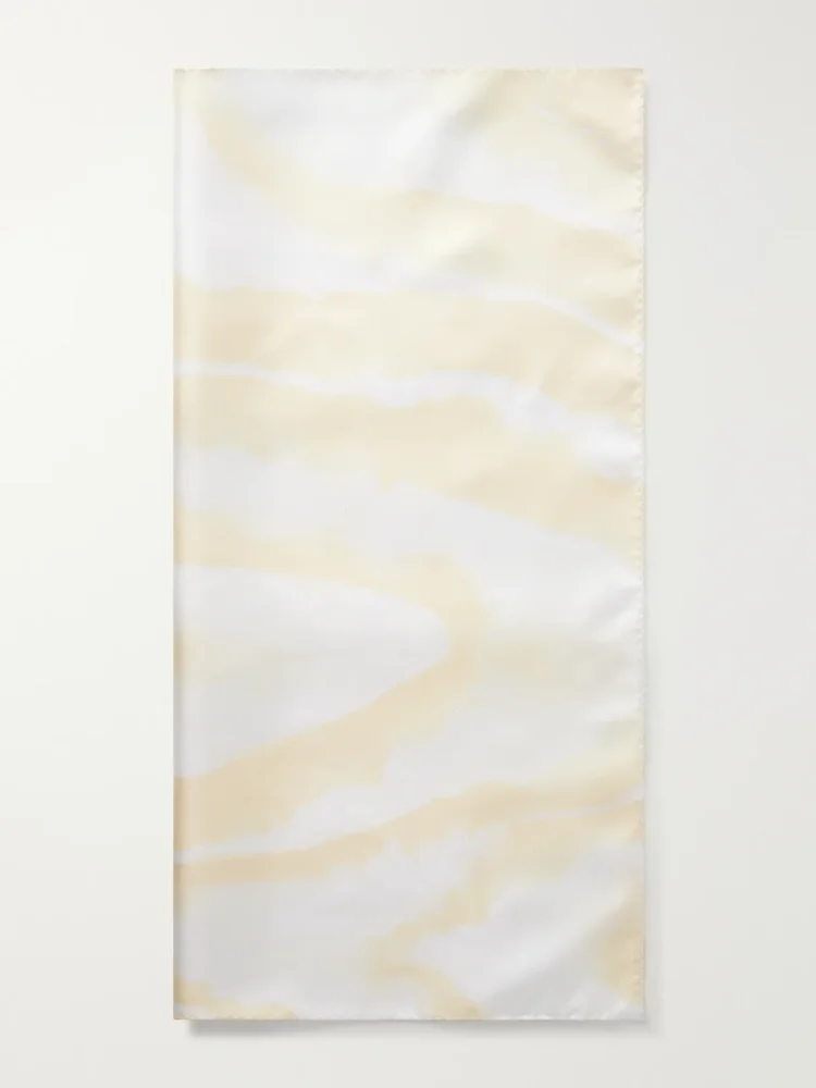 oil moire printed silk twill scarf