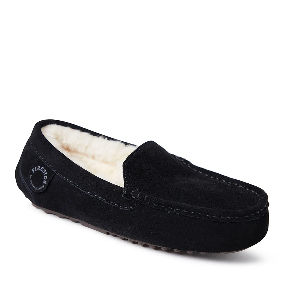 Fireside Mel Genuine Shearling Moccasin Slippers