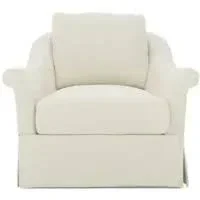 Amelie Skirted Swivel Chair
