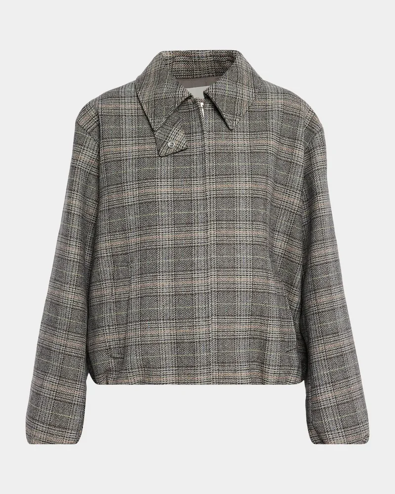 Glen Check Bomber Jacket