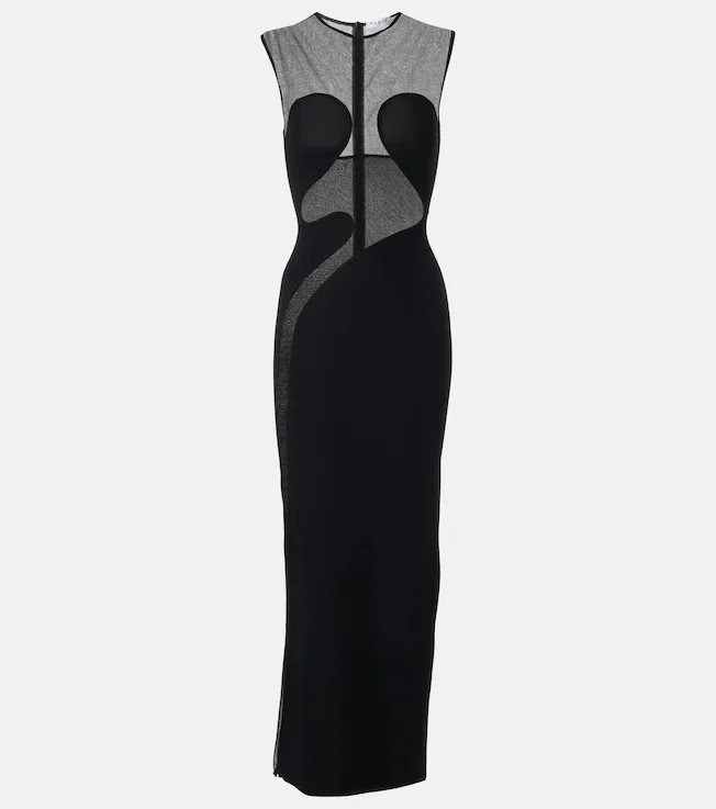 Paneled maxi dress