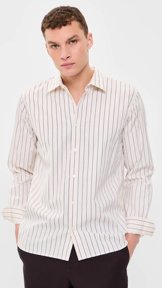 Justin Fine Stripe Button Down Shirt