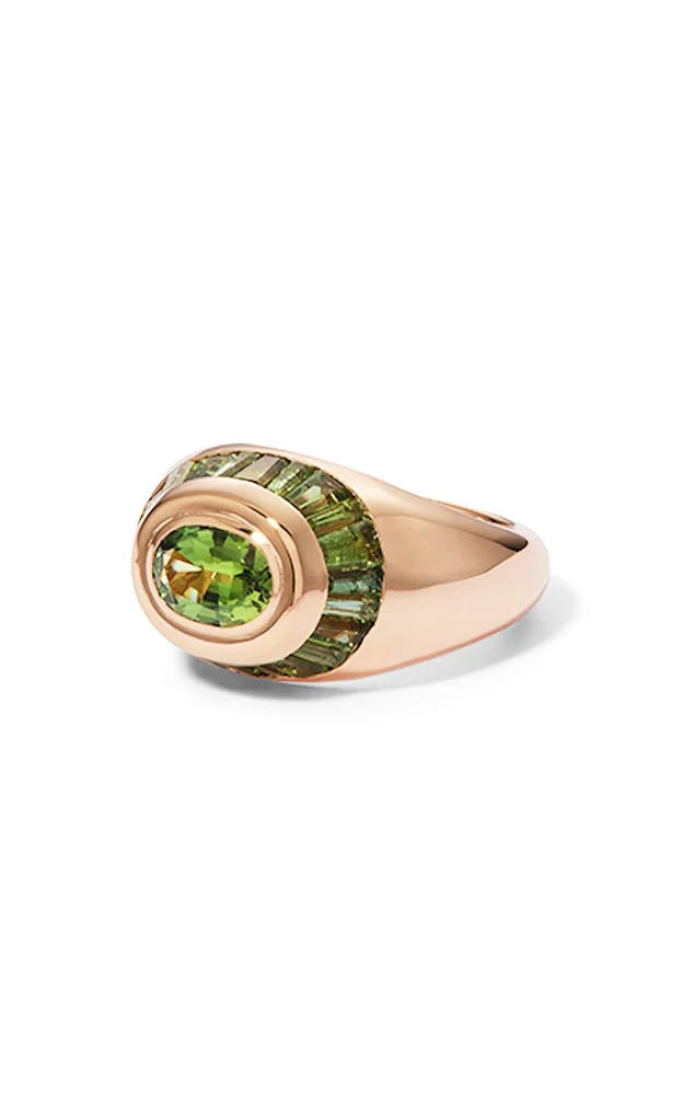 Armory 20k Rose Gold Green Tourmaline Ring
