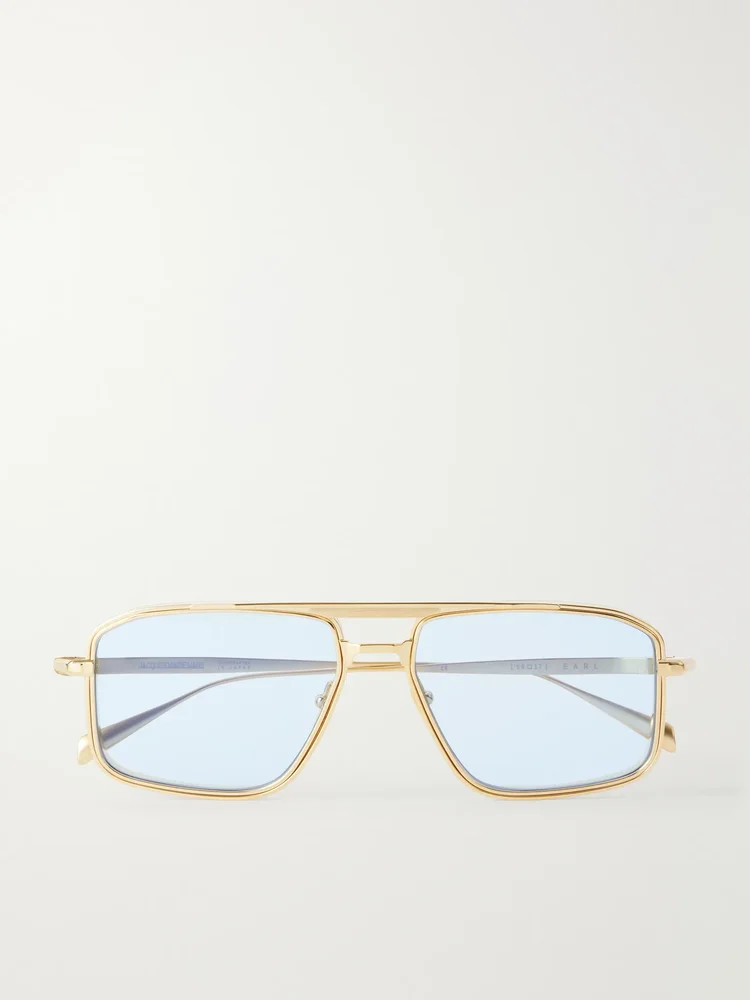 Earl aviator-style gold-tone sunglasses