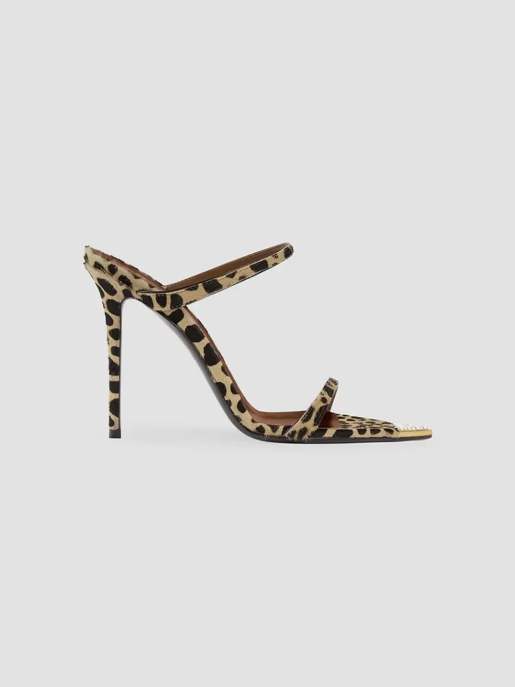 Intrigo 105MM Crystal-Embellished Calf Hair Sandals