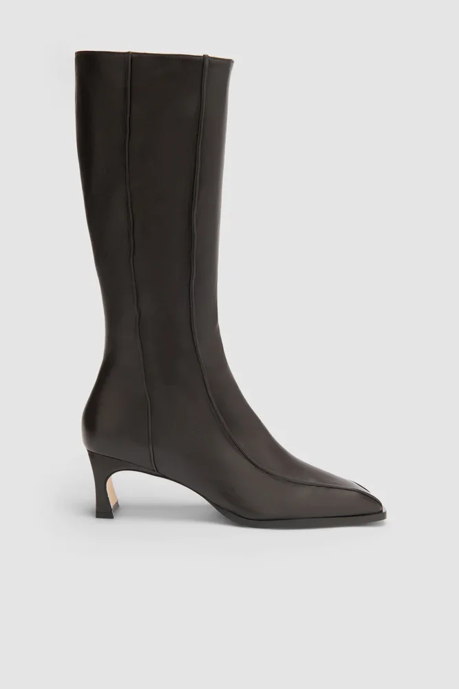 Nieves Ristretto Lamb Nappa Leather Knee-High Boot