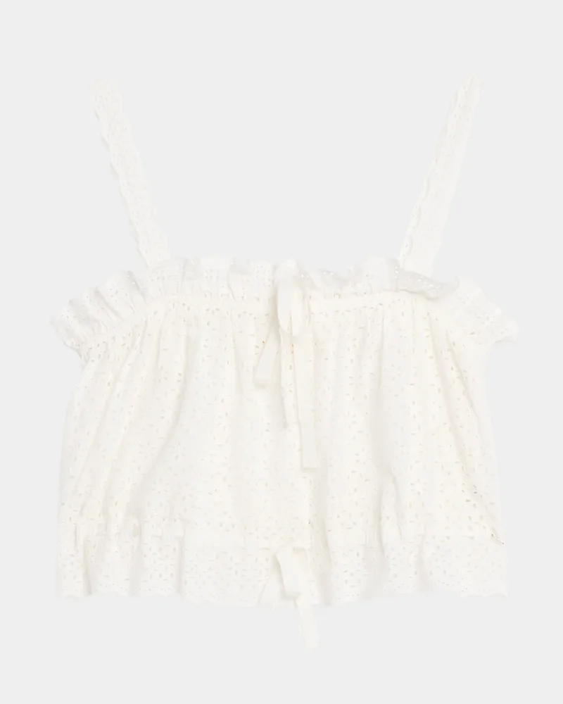 Isola Embroidered Eyelet Cotton Top
