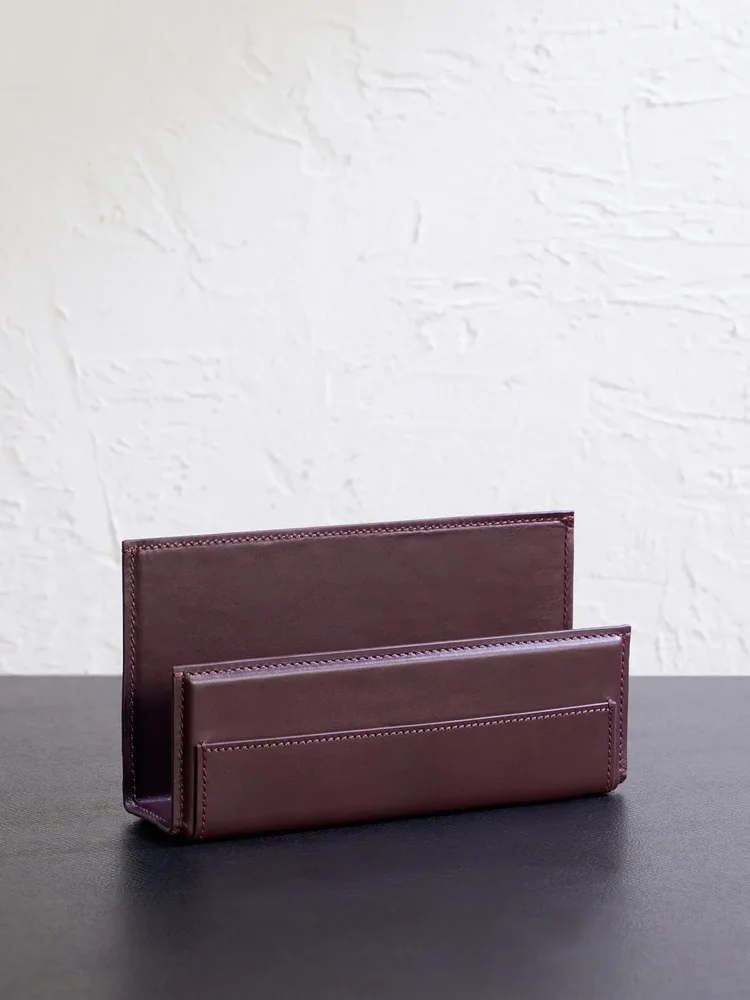 Brennan Leather Letter Rack Organiser