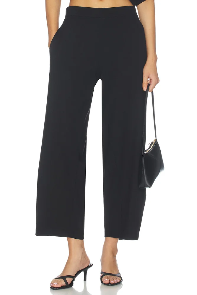 Ponte Knit Barrel Pant