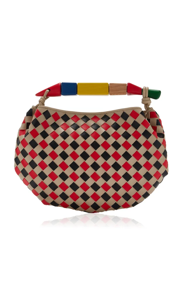 Sardine Intrecciato Leather Top Handle Bag