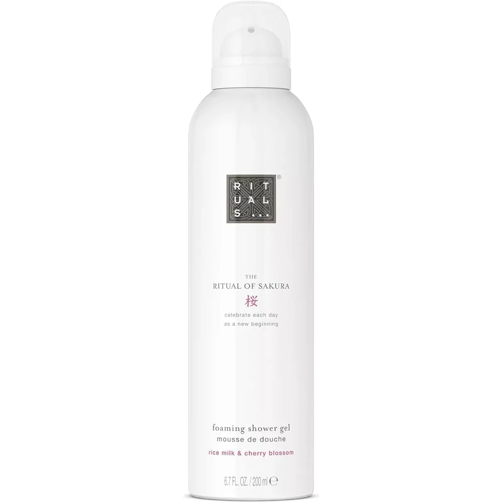 Sakura Foaming Shower Gel, Rice Milk & Cherry Blossom, 6.7 fl oz