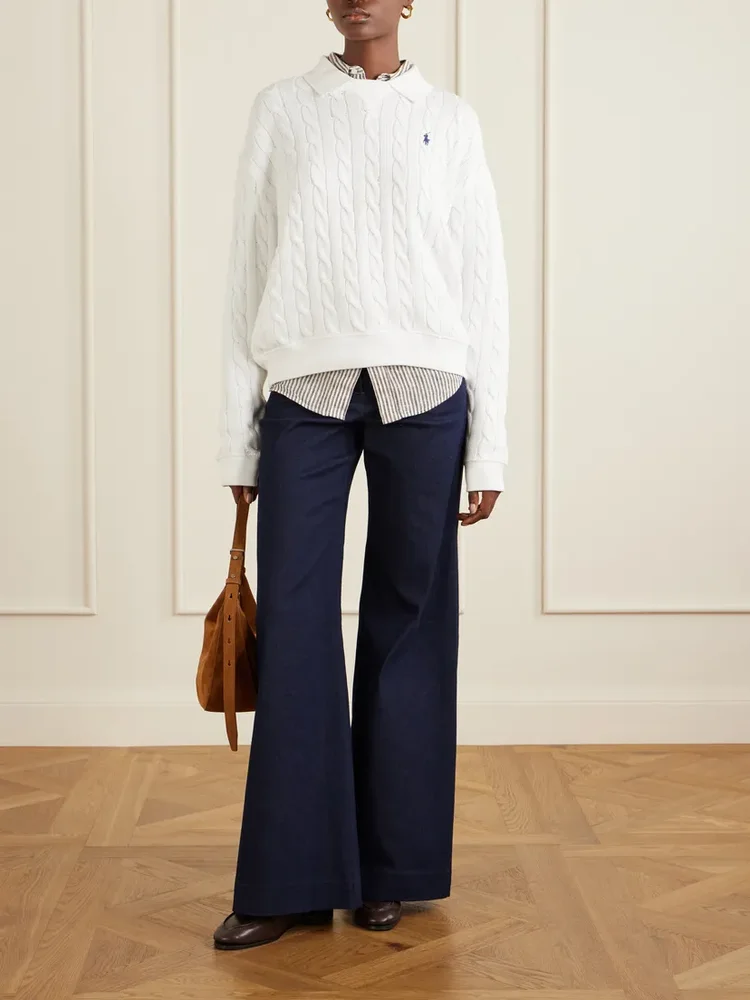 Cotton cable-knit sweater