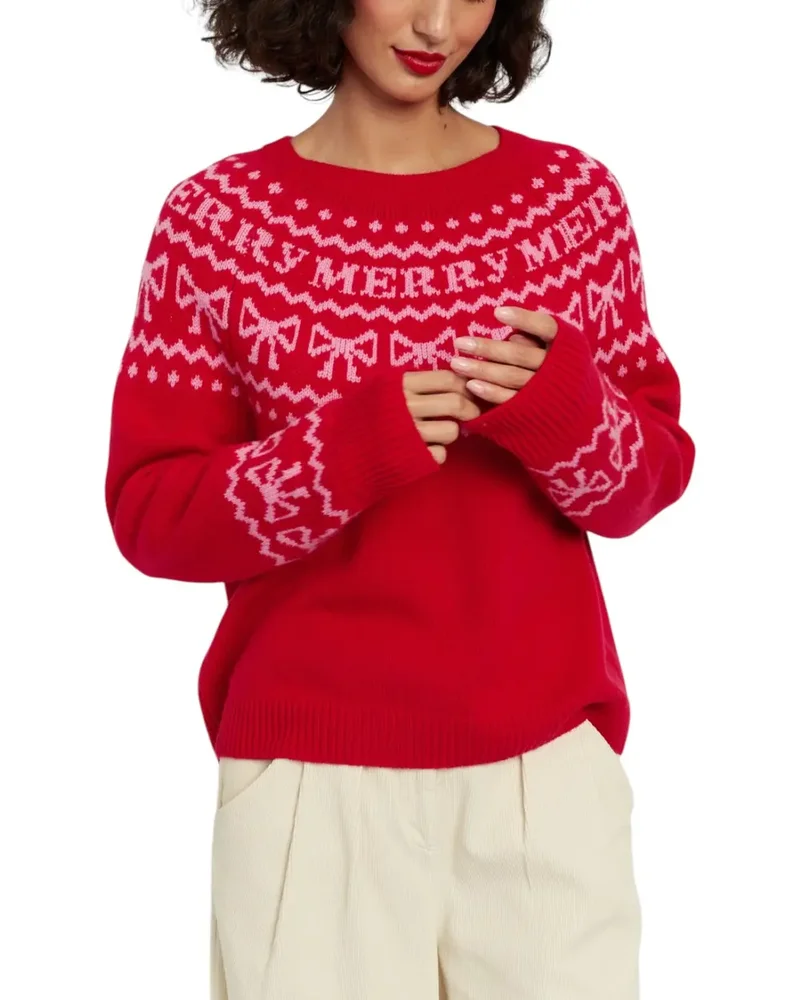 Wool-Cashmere Let's Be Merry Sweater