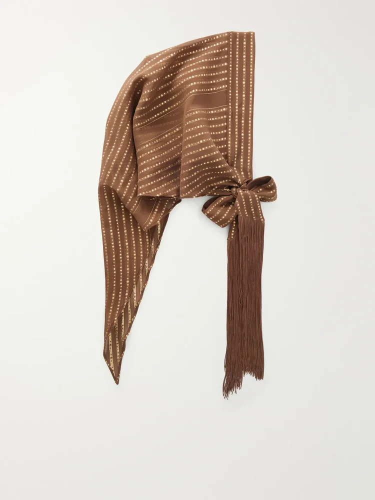 Silk satin Mediterranea small scarf
