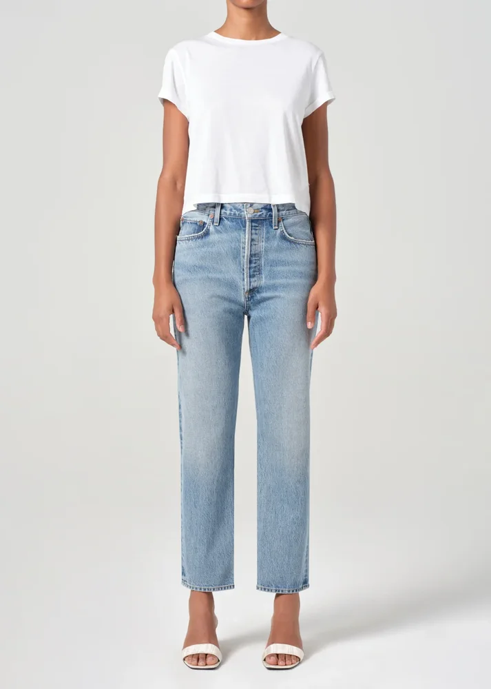 90's Pinch Waist Crop in Stage