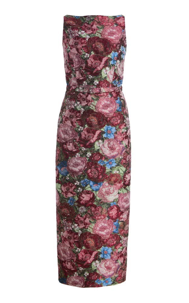 Dominique Floral Jacquard Dress