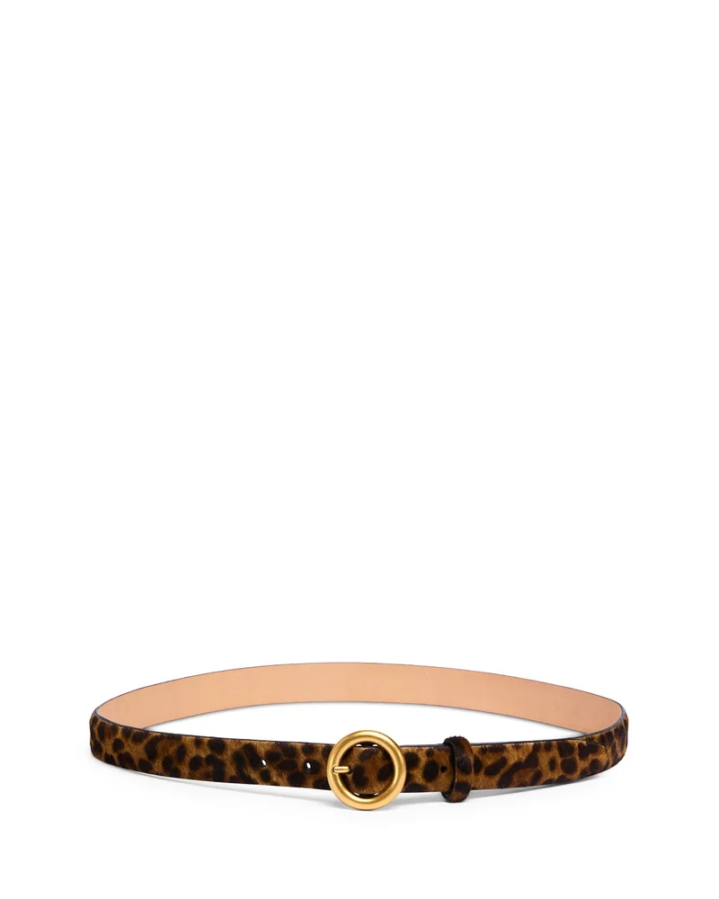 Mia Leopard Print Calf Hair Belt