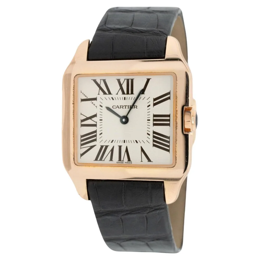 Pre-Owned Santos-Dumont Quartz Watch Rose Gold