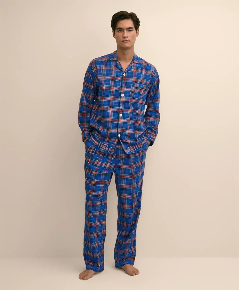 Cotton Flannel Plaid Pajama Set