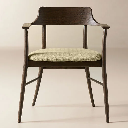 Counsel Mango Wood and Tan Performance Woven Dining Chair