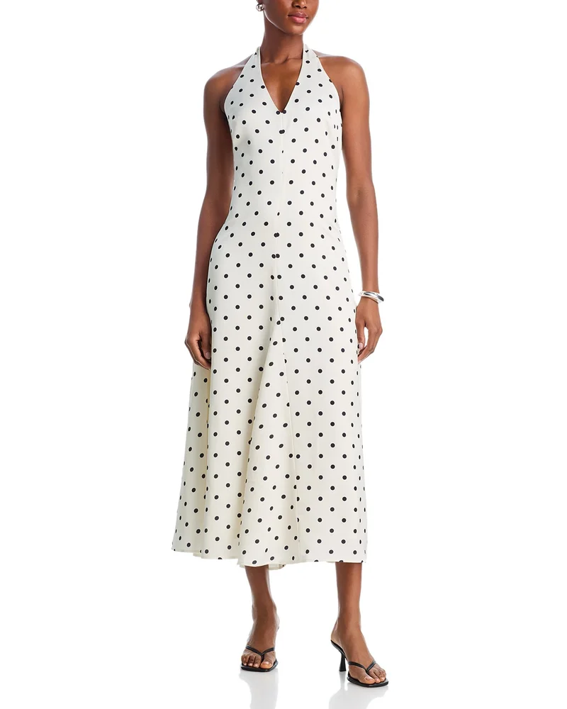 Ravyn Polka Dot Halter Maxi Dress