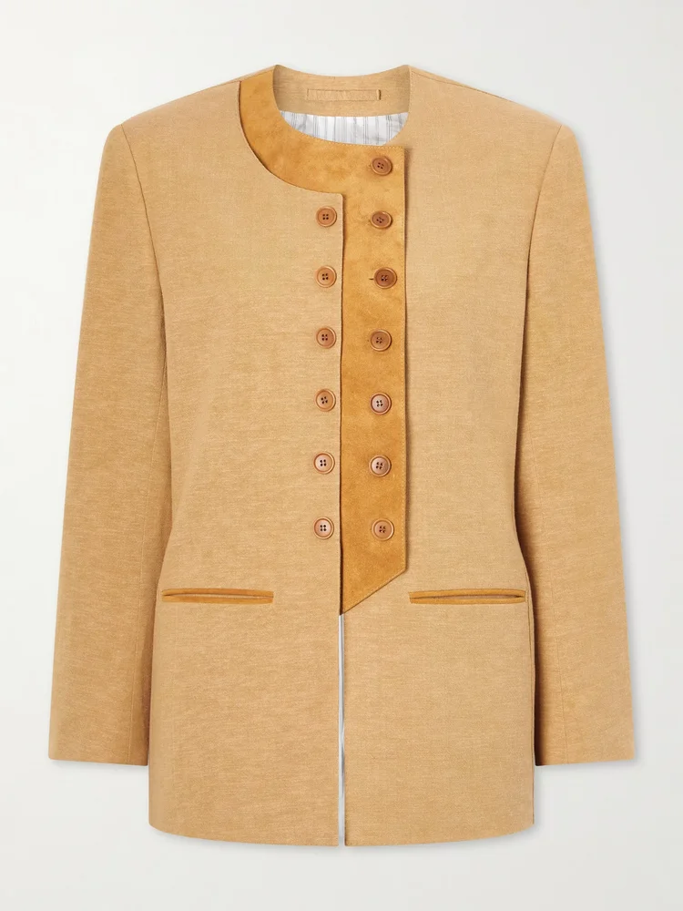 Lara linen-blend blazer