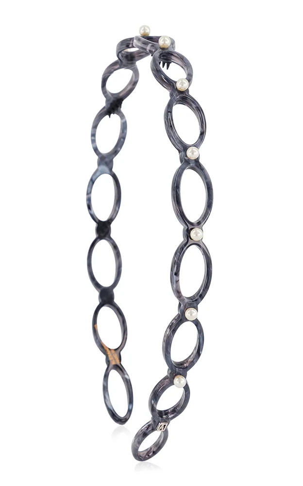 Cutout Ultracomfort Acetate And Pearls Headband