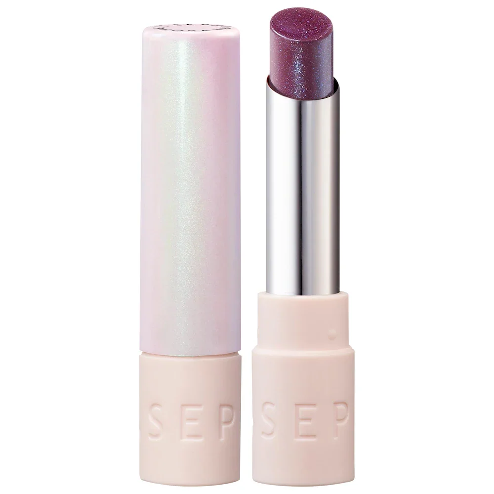 About That Shine Sheer Shine Lipstick in 15 Galactic Plum