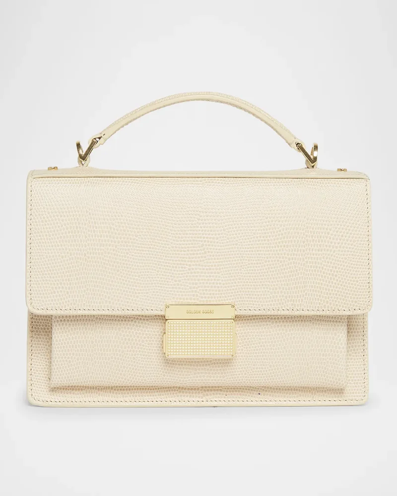 Venezia Lizard-Embossed Leather Crossbody Bag