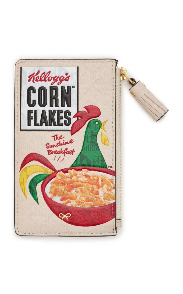 Cornflakes Leather Zipped Card Case