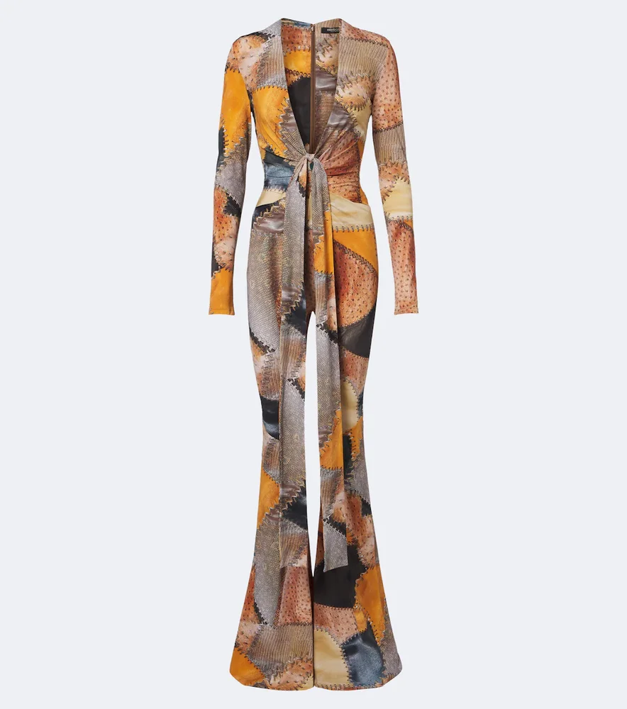 Trompe l’œil flared jumpsuit