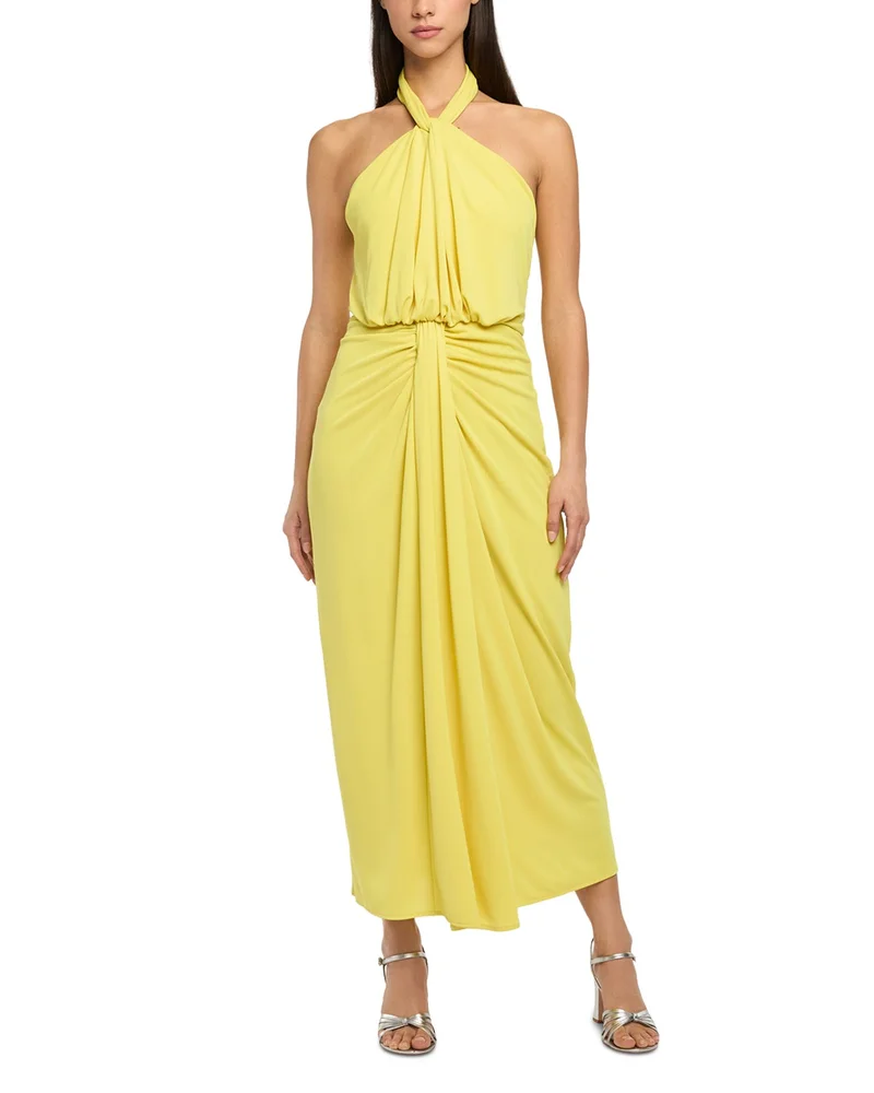 Kaily Twist Halter Midi Dress